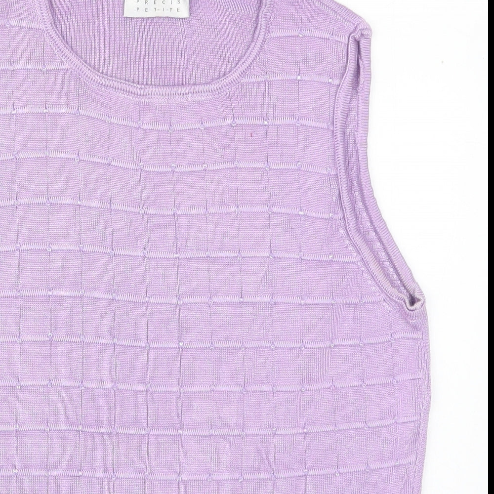 Womens UK Size M Precis Purple Basic Tank