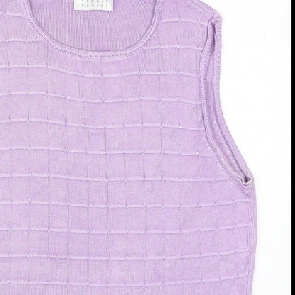 Womens UK Size M Precis Purple Basic Tank