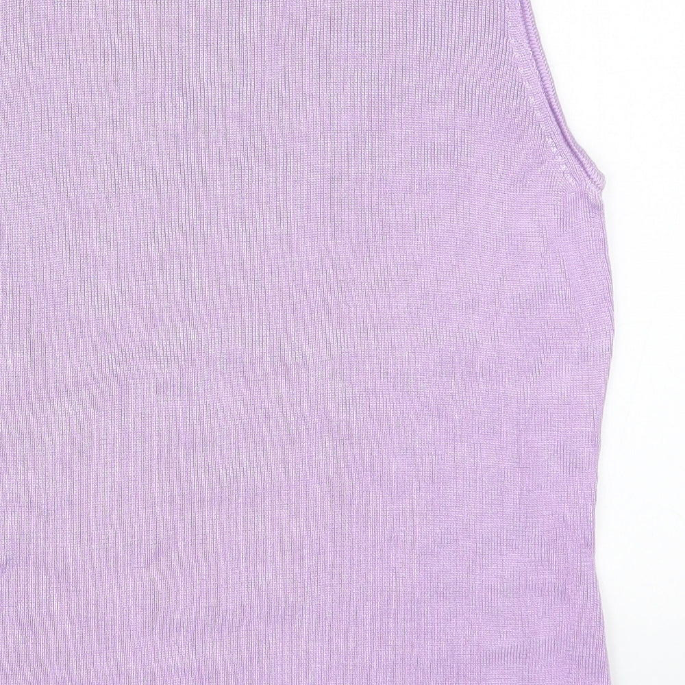 Womens UK Size M Precis Purple Basic Tank