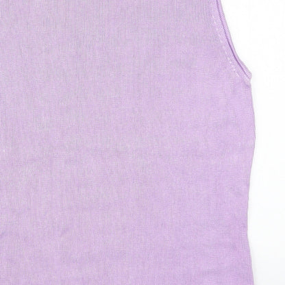 Womens UK Size M Precis Purple Basic Tank