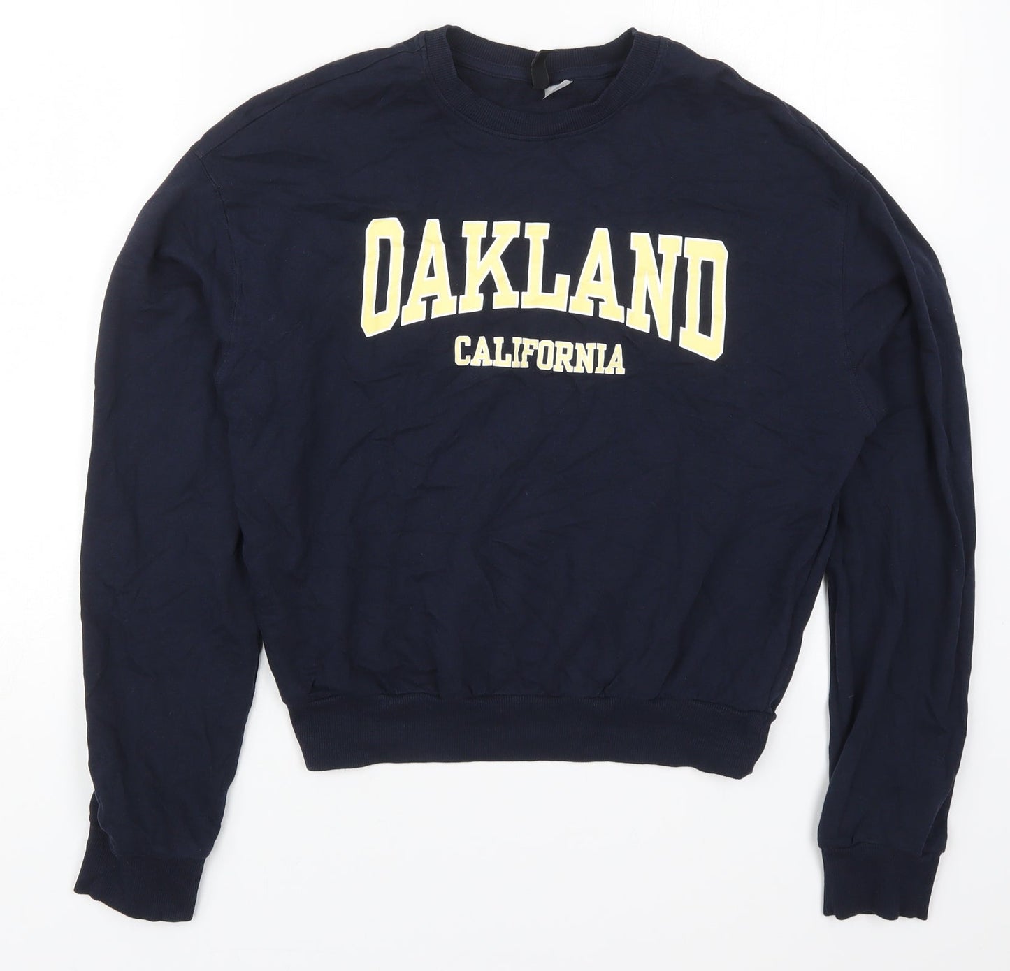 H&M Womens Blue  Cotton Pullover Sweatshirt Size S  Pullover - Oakland California