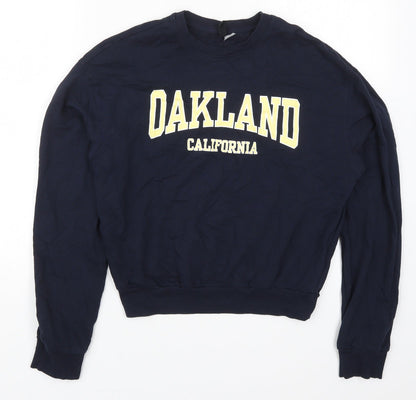 H&M Womens Blue  Cotton Pullover Sweatshirt Size S  Pullover - Oakland California
