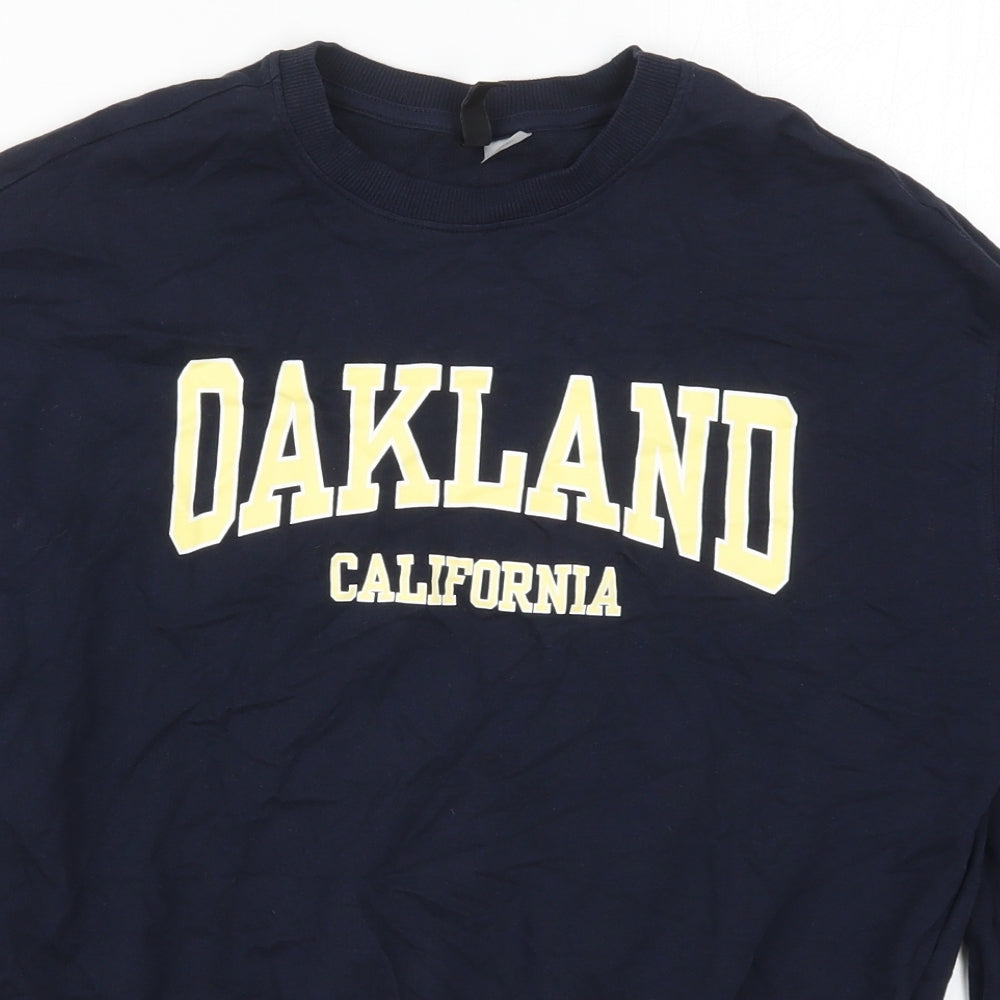 H&M Womens Blue  Cotton Pullover Sweatshirt Size S  Pullover - Oakland California