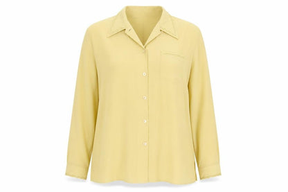 Womens UK Size 22 Bonmarché Yellow Basic Button-Up