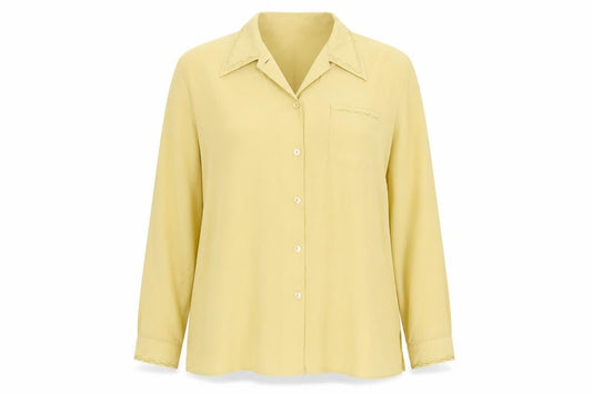 Womens UK Size 22 Bonmarché Yellow Basic Button-Up