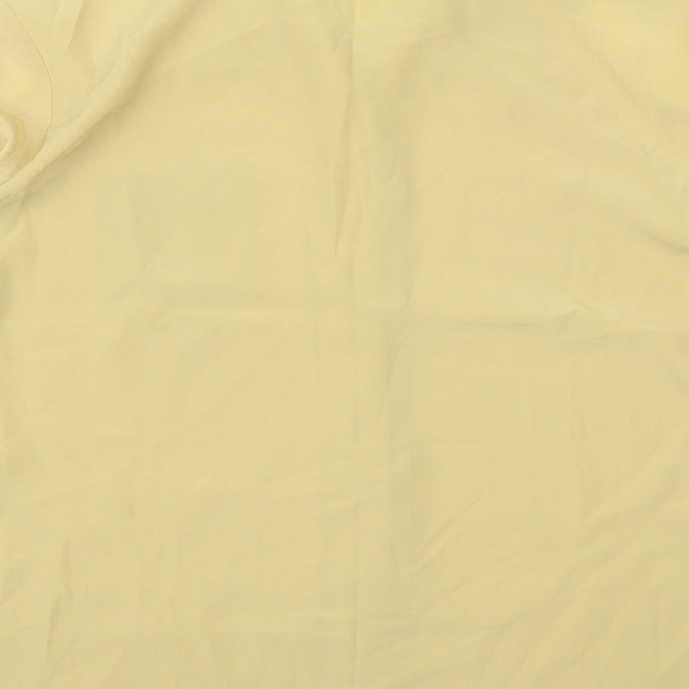 Bonmarché Womens Yellow  Polyester Basic Button-Up Size 22 Collared