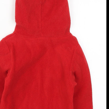 M&Co Boys Red   Jacket  Size 12-18 Months   Pullover - Monkey Hello