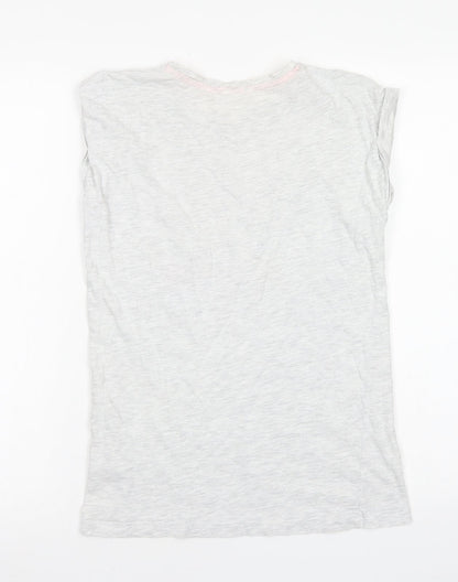 Girls Girls Grey  Cotton Basic T-Shirt Size 13-14 Years Crew Neck  - Summer Fruits