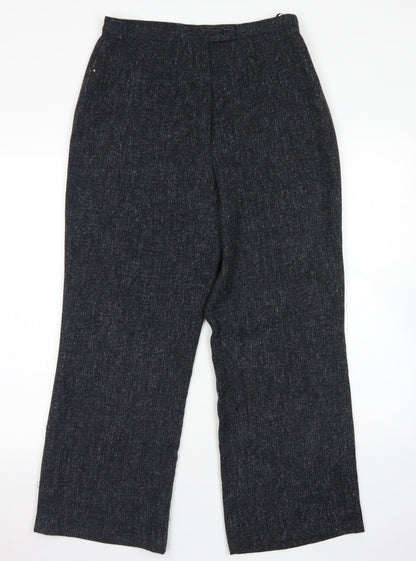Suzie J Womens Grey  Polyester Dress Pants Trousers Size 16 L26 in Regular Zip