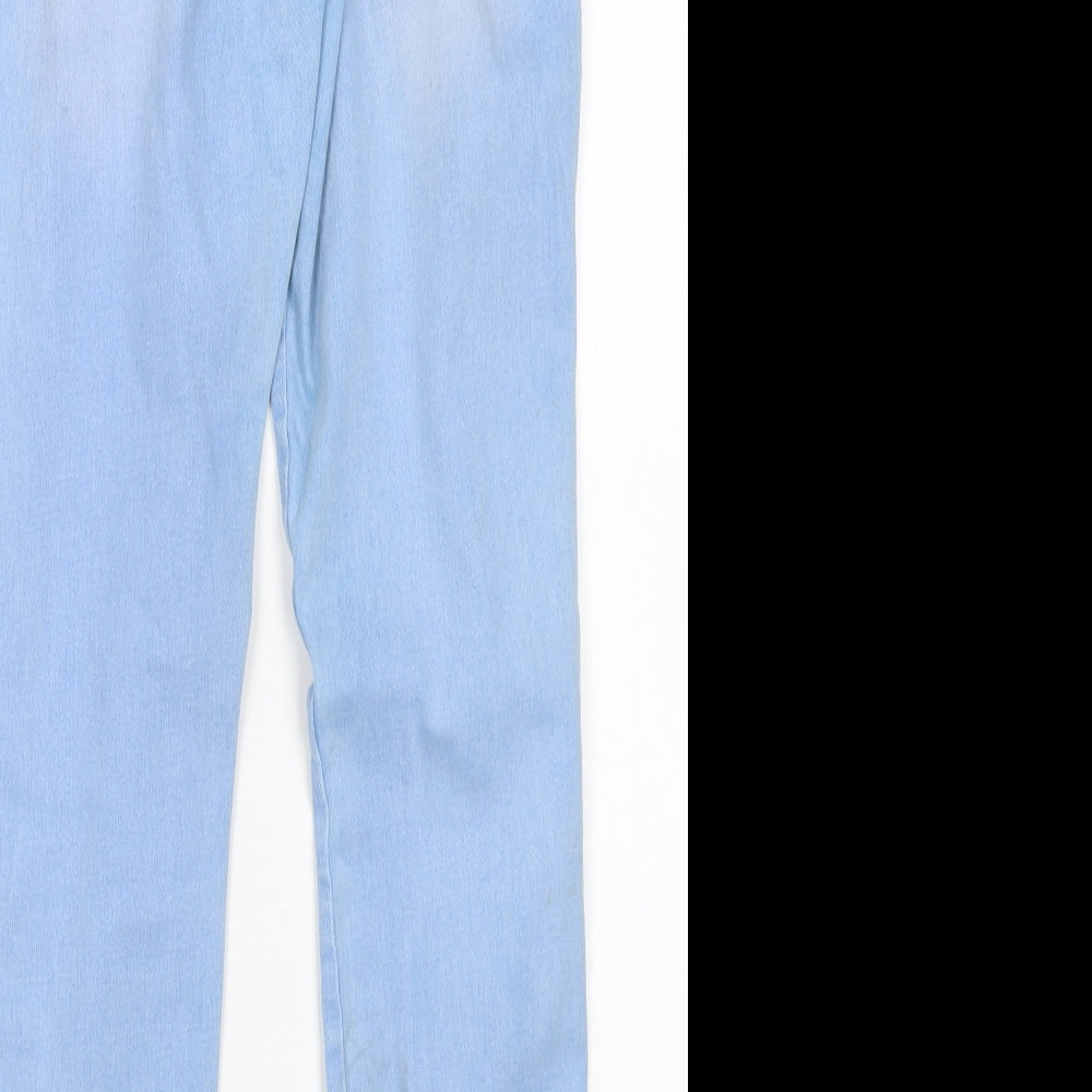 /Denim Womens Blue  Cotton Skinny Jeans Size 14 L29 in Regular Button