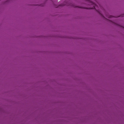 Workout Womens Purple  Polyester Basic T-Shirt Size 2XS Round Neck