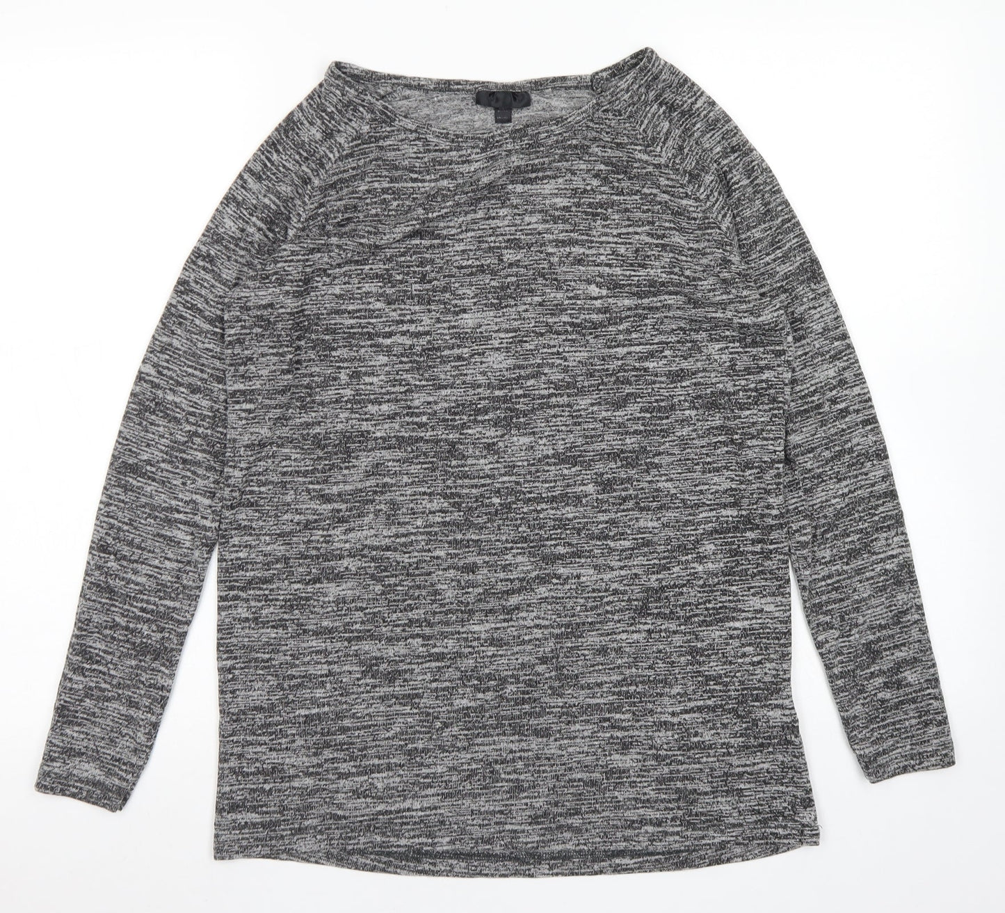 Womens UK Size 6 Topshop Grey Basic T-Shirt