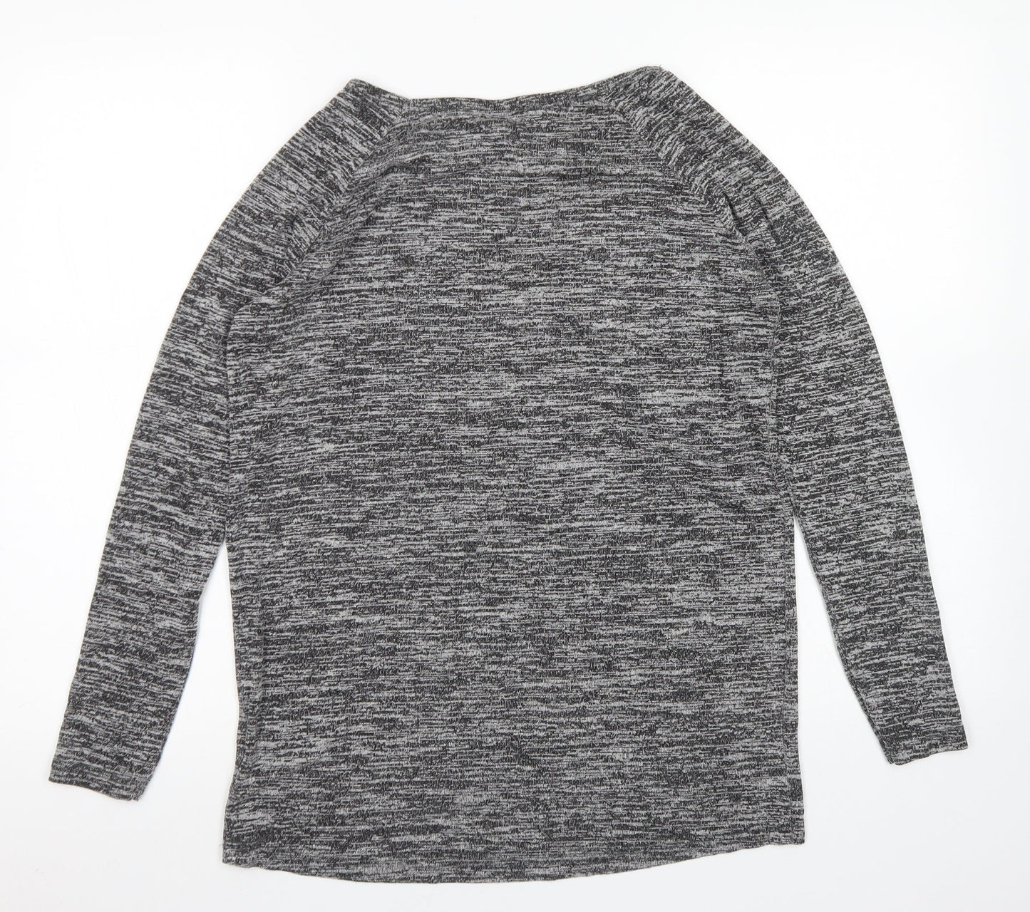 Womens UK Size 6 Topshop Grey Basic T-Shirt