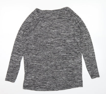 Womens UK Size 6 Topshop Grey Basic T-Shirt