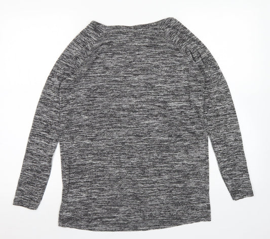 Womens UK Size 6 Topshop Grey Basic T-Shirt