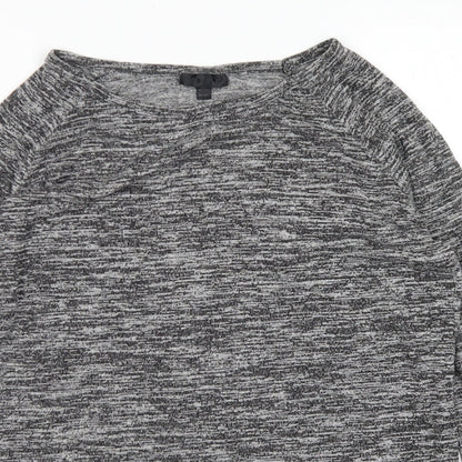 Womens UK Size 6 Topshop Grey Basic T-Shirt