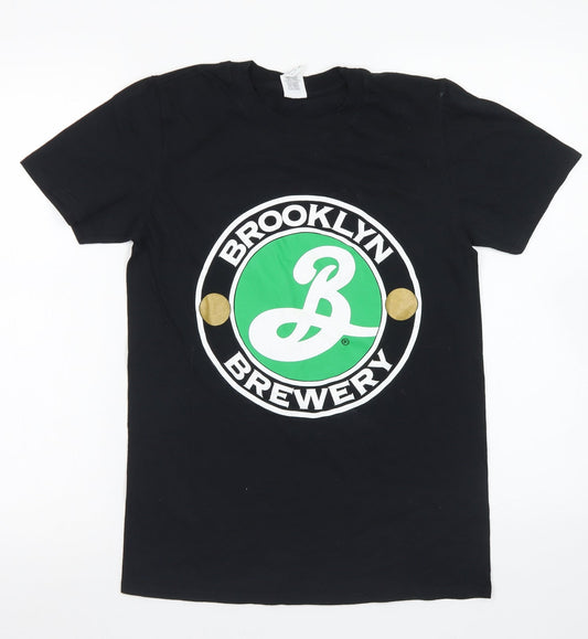 Mens UK Size S Gildan Black  T-Shirt