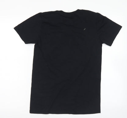 Mens UK Size S Gildan Black  T-Shirt