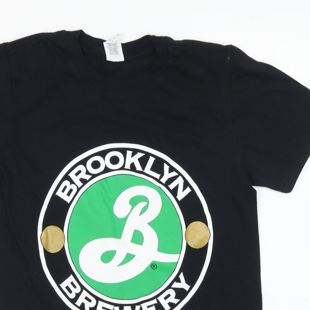 Mens UK Size S Gildan Black  T-Shirt