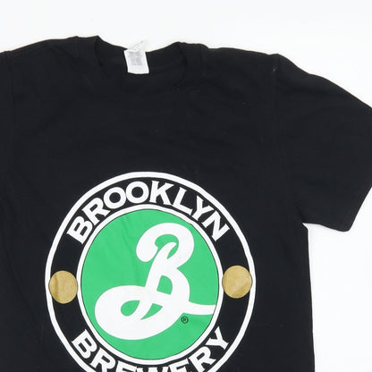 Mens UK Size S Gildan Black  T-Shirt