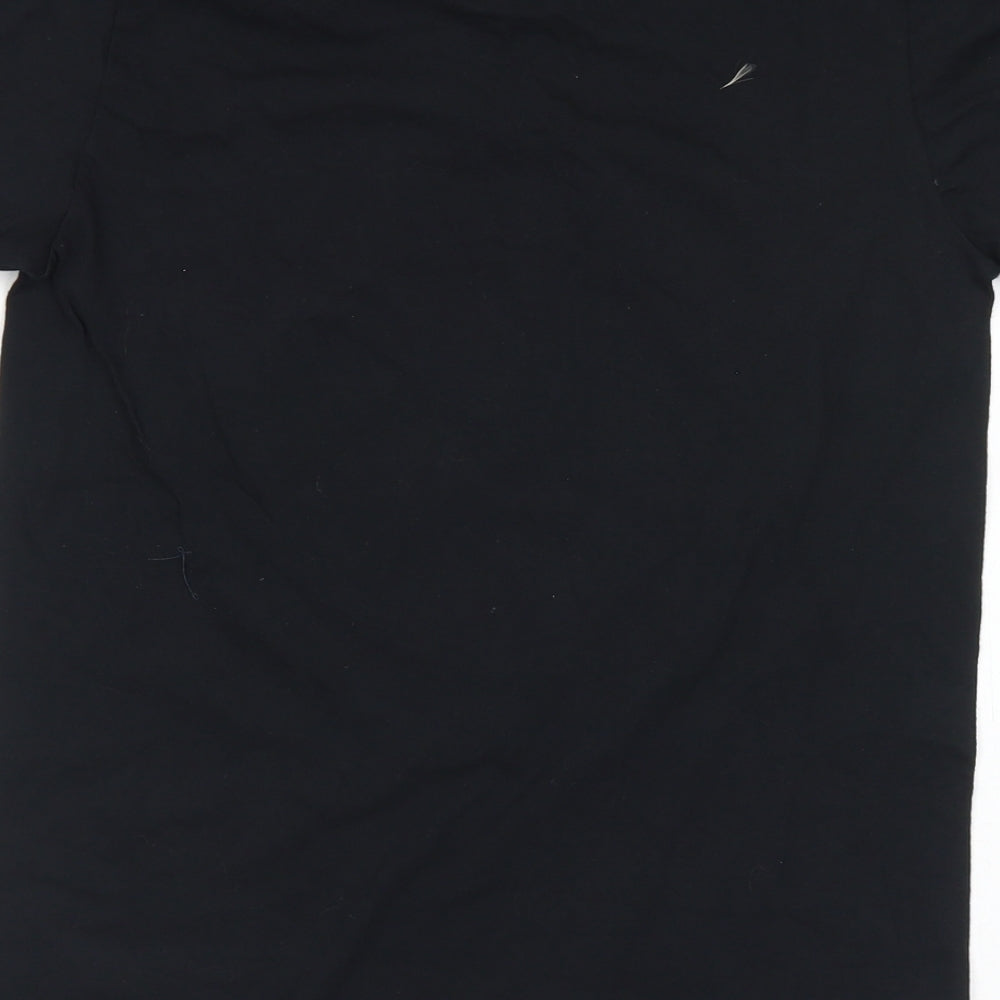 Mens UK Size S Gildan Black  T-Shirt