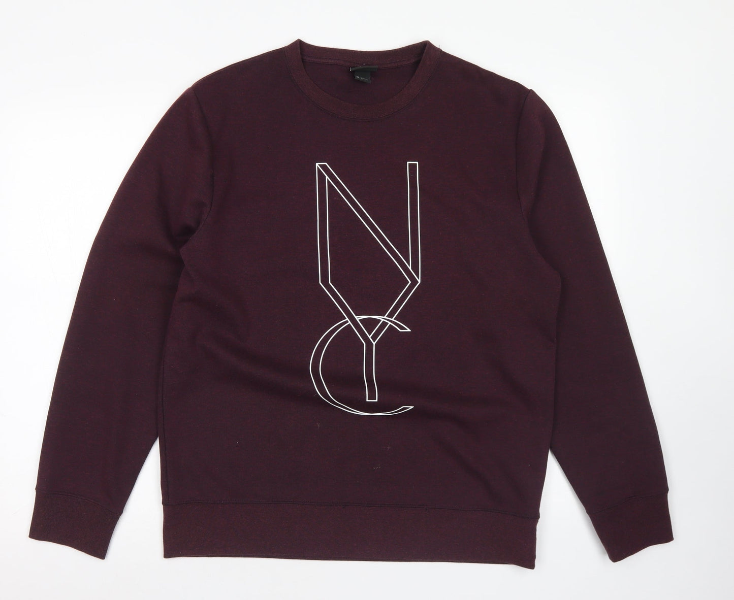 Mens UK Size M H&M Purple Pullover Sweatshirt
