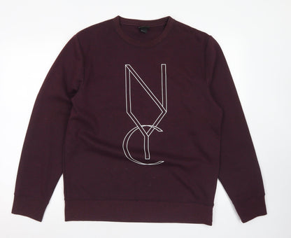 Mens UK Size M H&M Purple Pullover Sweatshirt
