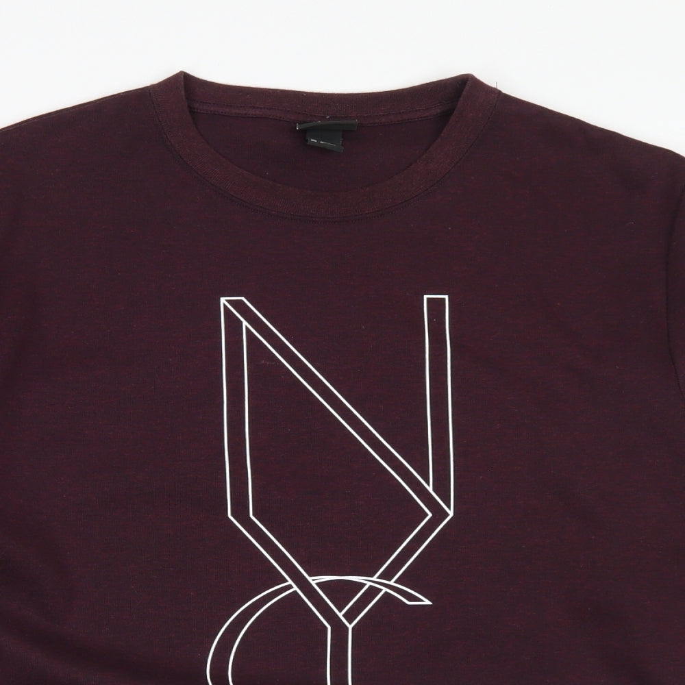 Mens UK Size M H&M Purple Pullover Sweatshirt