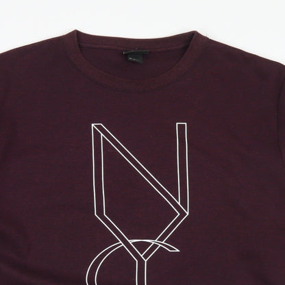Mens UK Size M H&M Purple Pullover Sweatshirt
