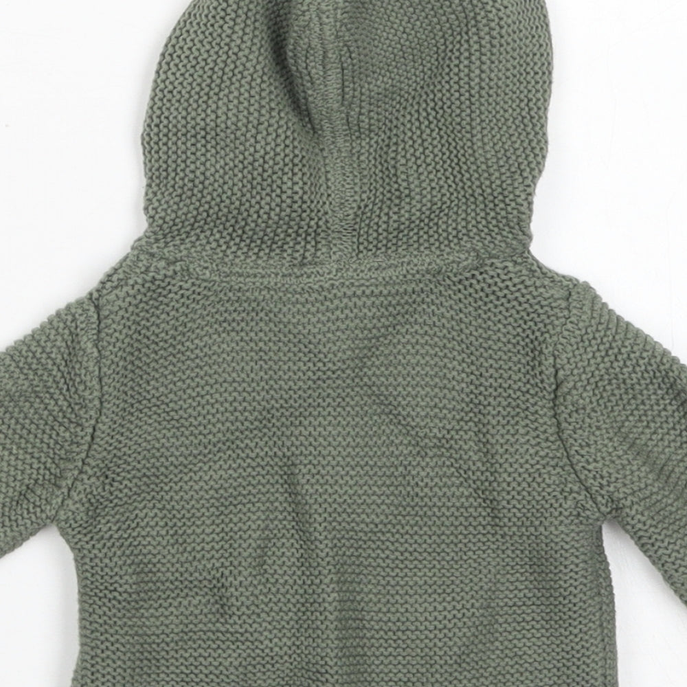 NEXT Boys Green  Cotton Cardigan Jumper Size 0-3 Months  Button - Up to 1 month