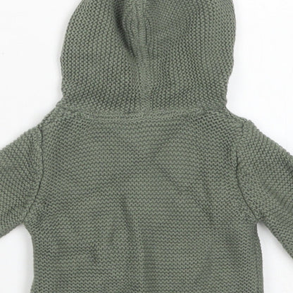 NEXT Boys Green  Cotton Cardigan Jumper Size 0-3 Months  Button - Up to 1 month