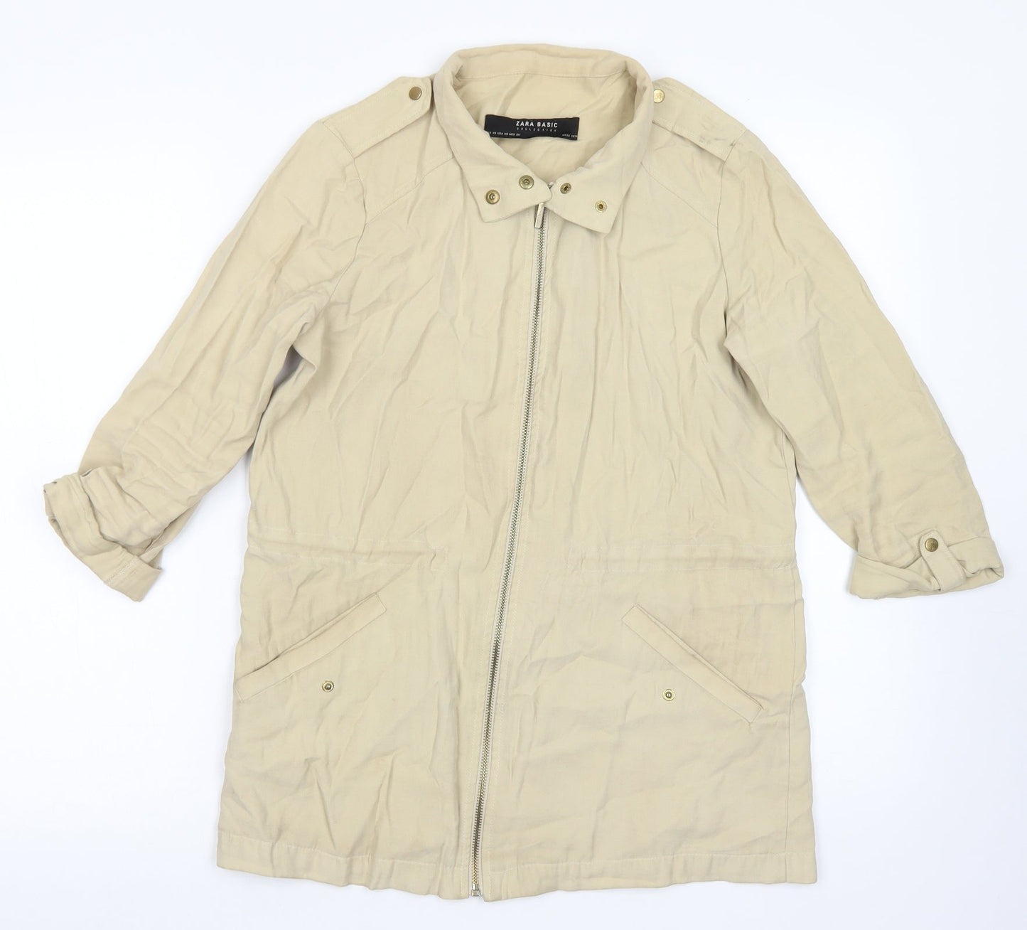 Womens UK Size XS Zara Beige Jacket