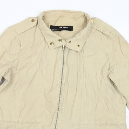 Womens UK Size XS Zara Beige Jacket