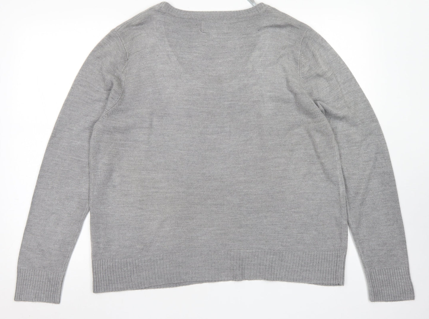 Womens UK Size 20 Papaya Grey Pullover Jumper