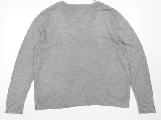Womens UK Size 20 Papaya Grey Pullover Jumper