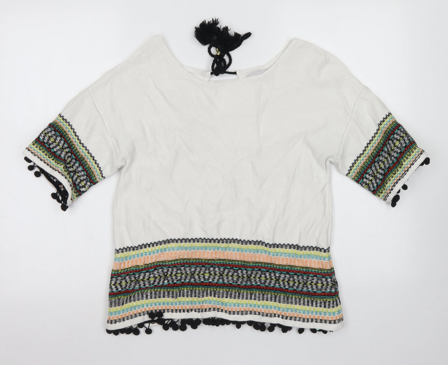 Womens UK Size 12 M&S White Pullover Jumper