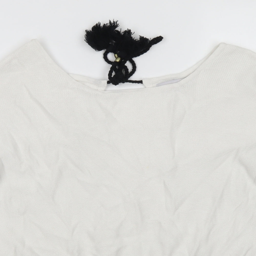 Womens UK Size 12 M&S White Pullover Jumper