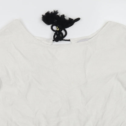 Womens UK Size 12 M&S White Pullover Jumper