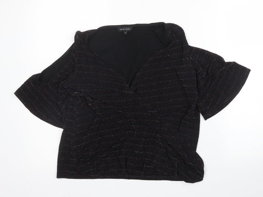 Womens UK Size 8 New Look Blue Basic Blouse