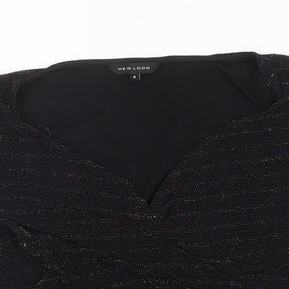 Womens UK Size 8 New Look Blue Basic Blouse