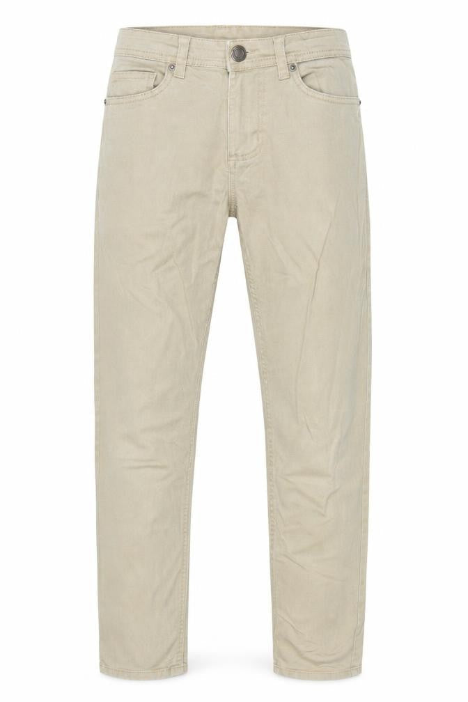 Front view of Primark women’s beige cotton skinny jeans, size UK 26, in, 27-inch leg regular zip