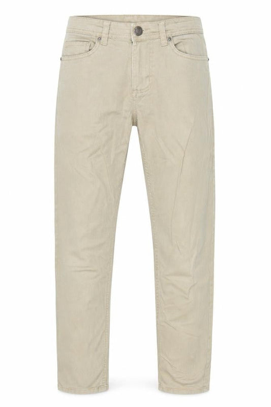 Front view of Primark women’s beige cotton skinny jeans, size UK 26, in, 27-inch leg regular zip