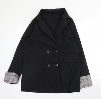 SheIn Womens Black  Polyester Jacket Blazer Size L