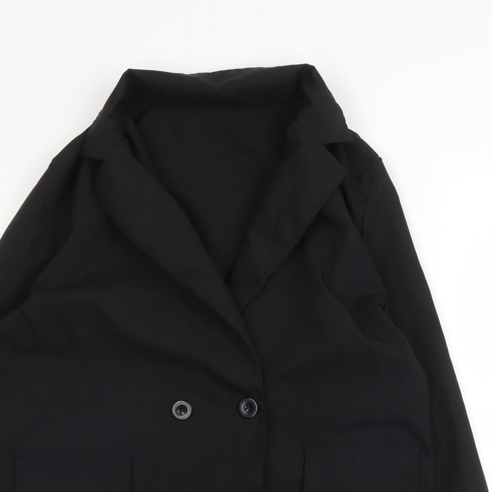 SheIn Womens Black  Polyester Jacket Blazer Size L