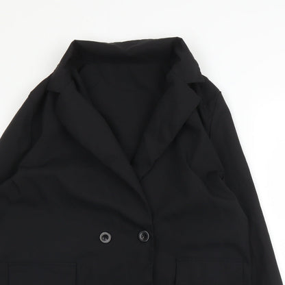 SheIn Womens Black  Polyester Jacket Blazer Size L