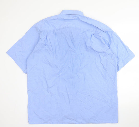 Royal Class Mens Blue  Cotton  Button-Up Size L Collared Button