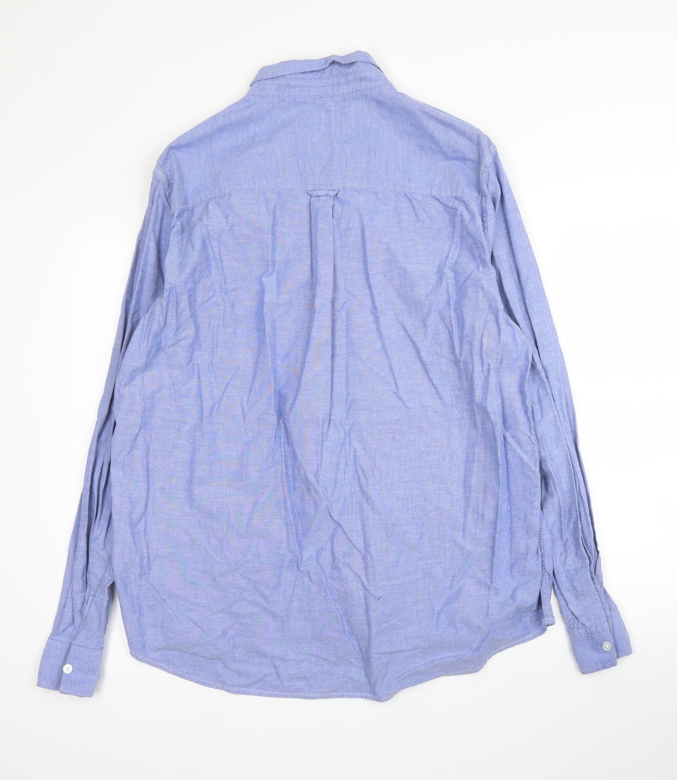 Mens UK Size XL Burton Blue  Button-Up Long Sleeve Casual Shirt