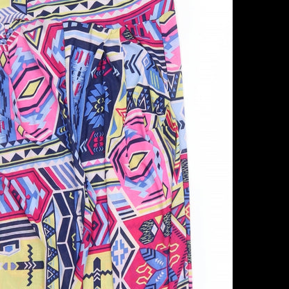 Womens UK Size S Preworn Regular Fit Harem Pink Trousers
