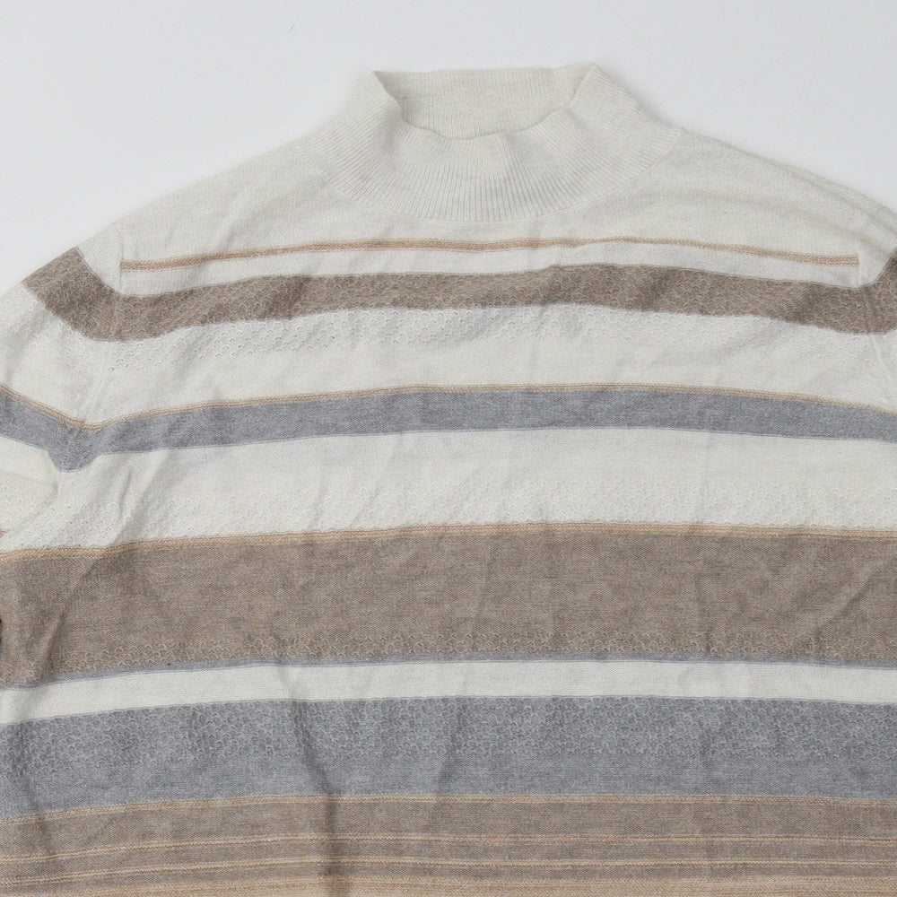 Close-up detail of F&F women’s silver paisley polyester pullover sweatshirt, size UK 12, pullover