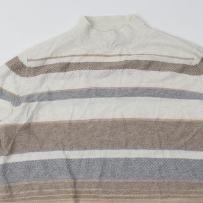 Close-up detail of F&F women’s silver paisley polyester pullover sweatshirt, size UK 12, pullover